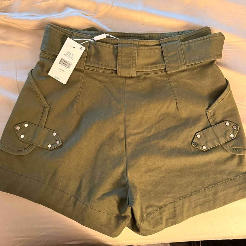 Stylish Derek Lam military Green Women's Shorts - Picture 3 of 4